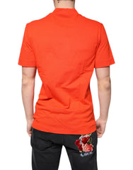 Dolce & Gabbana Orange Cotton Button Down Casual Polo Shirt - - Dolce & Gabbana.