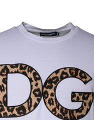 Dolce & Gabbana White DG Logo Cotton Shorts Sleeves T-shirt - - Dolce & Gabbana.