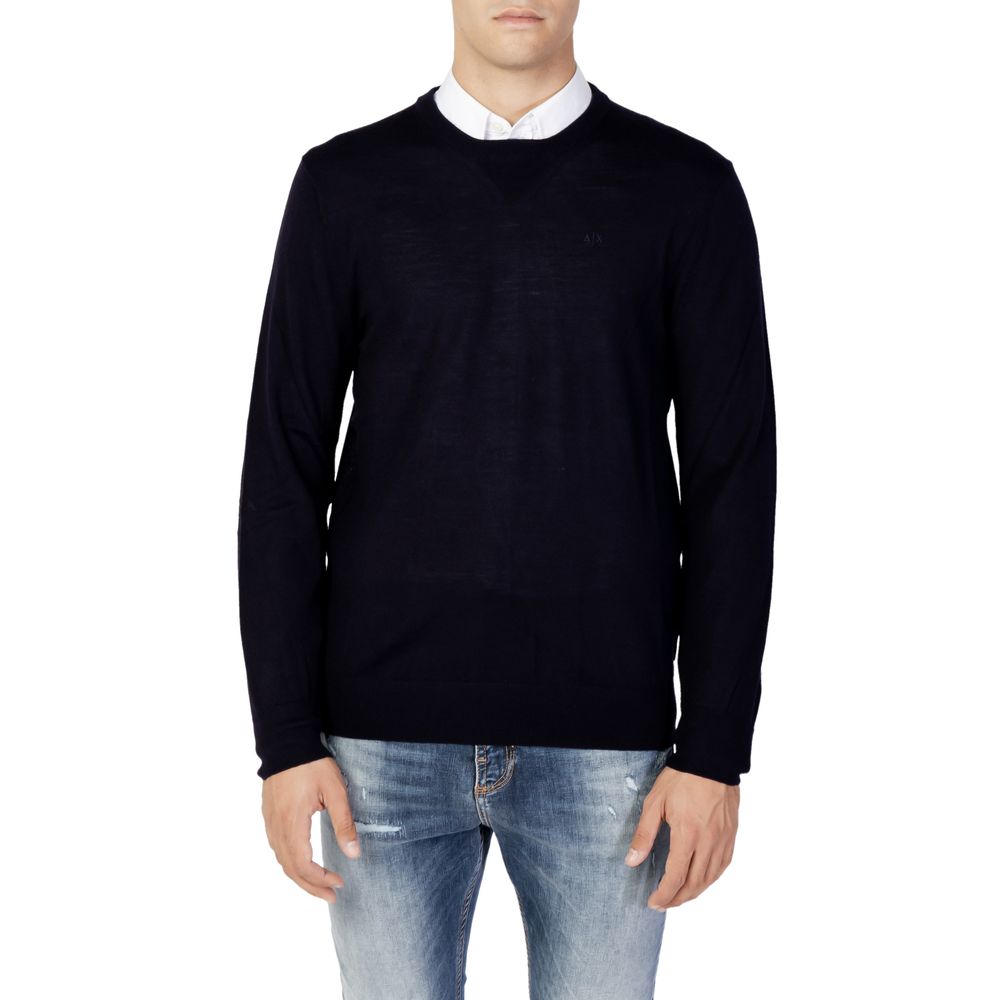 Armani Exchange Blue Wool Sportswear - - Armani Exchange.