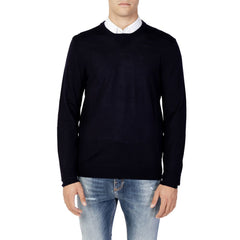 Armani Exchange Blue Wool Sportswear - - Armani Exchange.