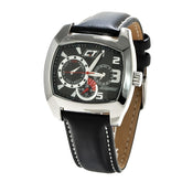 Chronotech Black Leather Watch -   -  Chronotech.