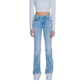 Guess Light Blue Cotton Mom Jean -   -  Guess.