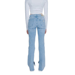 Guess Light Blue Cotton Mom Jean -   -  Guess.