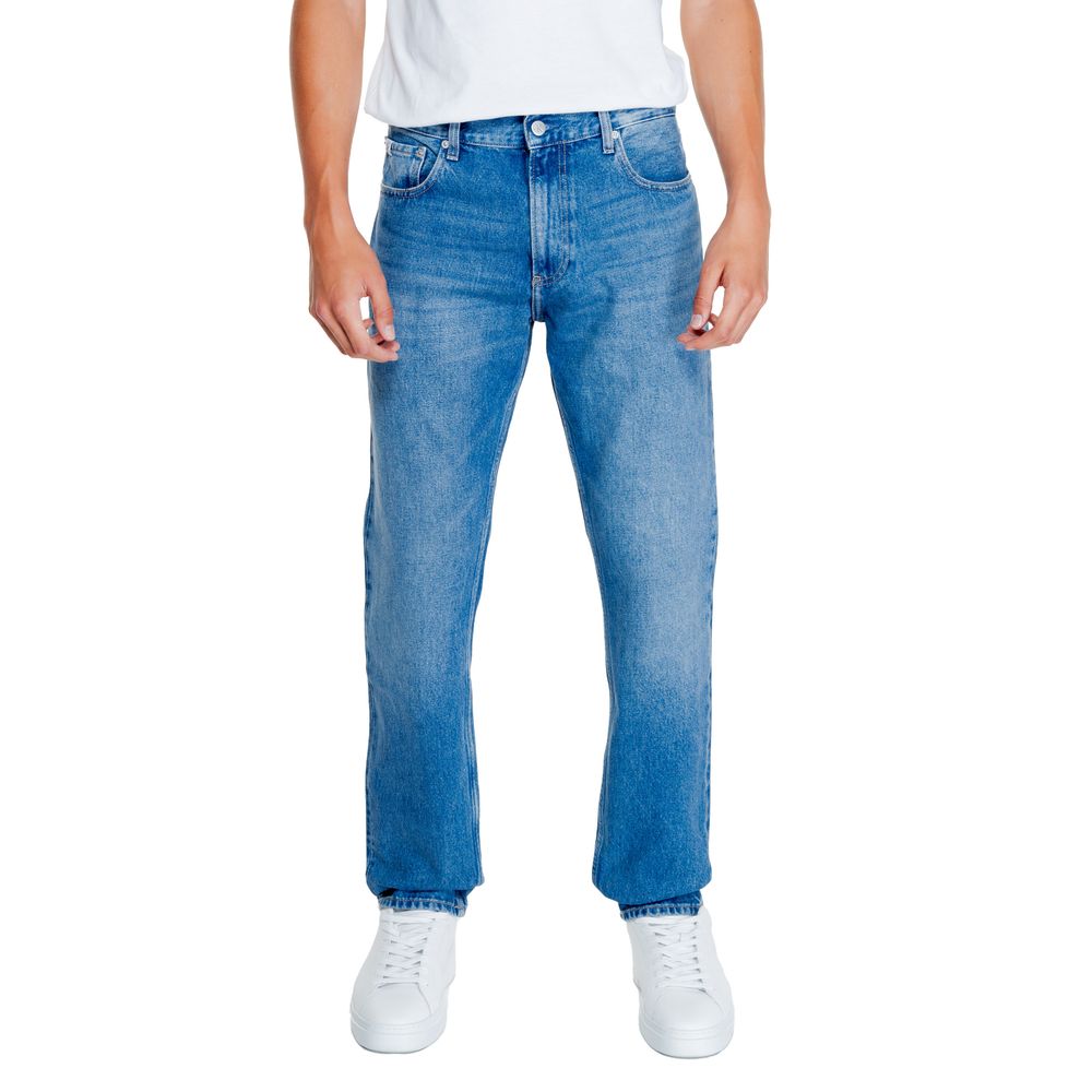 Calvin Klein Jeans Light Blue Cotton Relaxed Fit Jean -   -  Calvin Klein Jeans.
