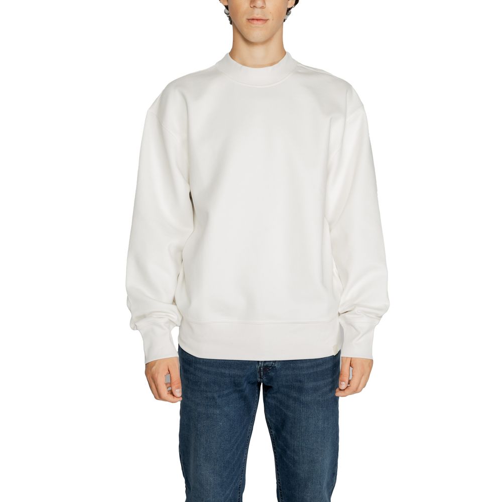 Calvin Klein Jeans White Recycled Cotton Sweatshirt -   -  Calvin Klein Jeans.