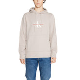 Calvin Klein Jeans Beige Recycled Cotton Hoody -   -  Calvin Klein Jeans.
