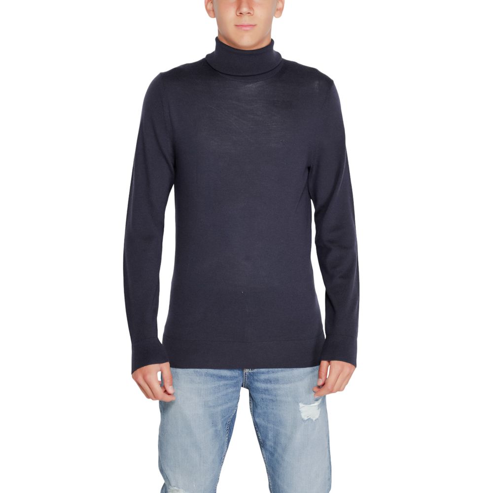Calvin Klein Blue Wool Turtleneck -   -  Calvin Klein.