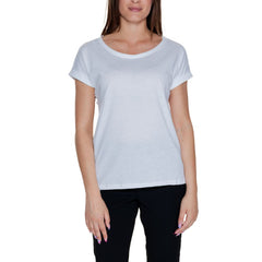 Vila Clothes White Cotton T-Shirt -   -  Vila Clothes.