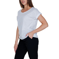 Vila Clothes White Cotton T-Shirt -   -  Vila Clothes.