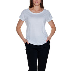 Vila Clothes White Cotton T-Shirt -   -  Vila Clothes.