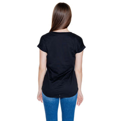 Vila Clothes Black Cotton T-Shirt -   -  Vila Clothes.