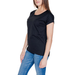 Vila Clothes Black Cotton T-Shirt -   -  Vila Clothes.