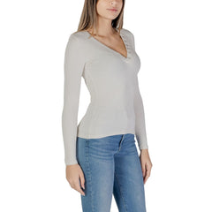 Guess Cream Viscose Long Sleeve -   -  Guess.