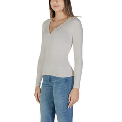 Guess Cream Viscose Long Sleeve -   -  Guess.
