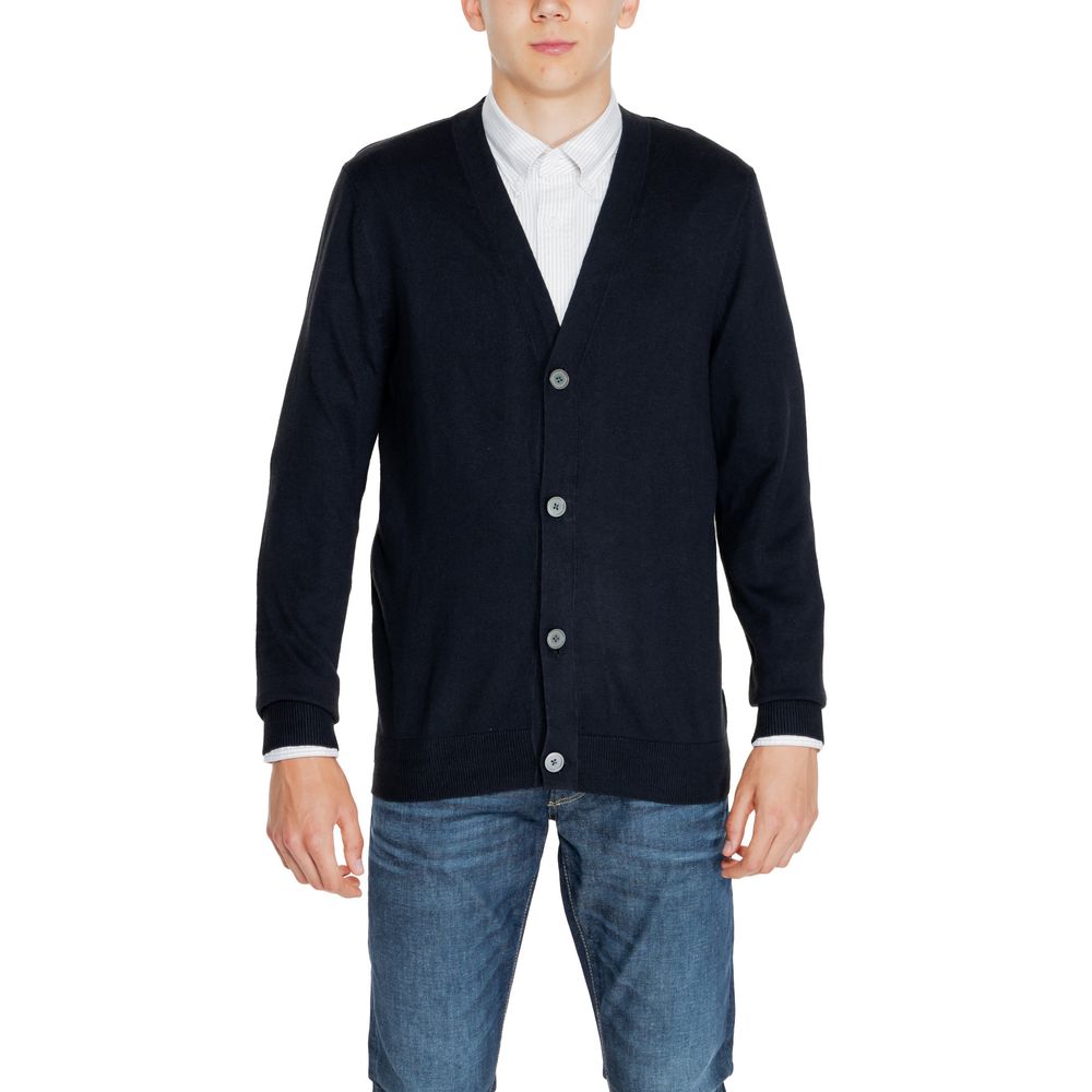 Jack Jones Black Cotton Cardigan -   -  Jack Jones.