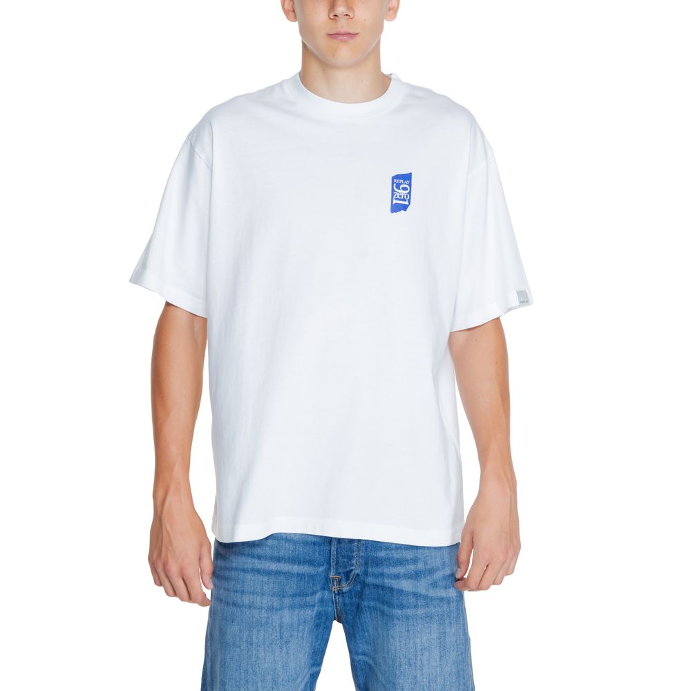 Replay White Cotton T-Shirt -   -  Replay.