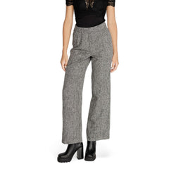 Vila Clothes Black Recycled Polyester Pant -   -  Vila Clothes.