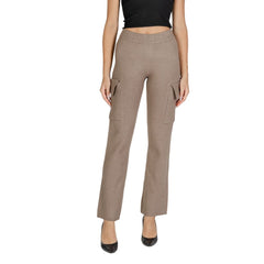 Vila Clothes Beige Viscose Pant -   -  Vila Clothes.