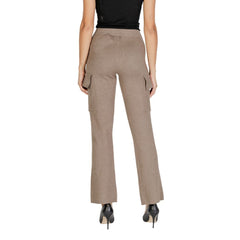 Vila Clothes Beige Viscose Pant -   -  Vila Clothes.