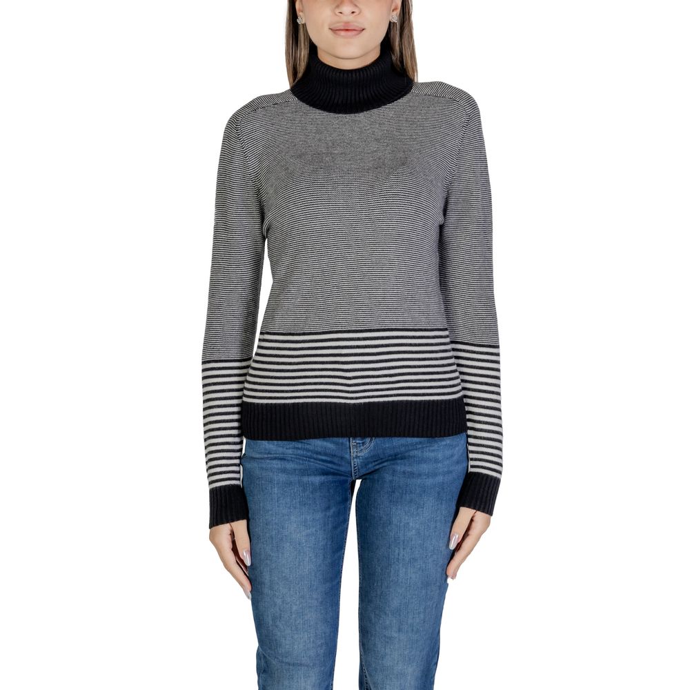 Sandro Ferrone Black And White Viscose Turtleneck -   -  Sandro Ferrone.