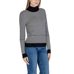 Sandro Ferrone Black And White Viscose Turtleneck -   -  Sandro Ferrone.