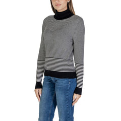 Sandro Ferrone Black And White Viscose Turtleneck -   -  Sandro Ferrone.