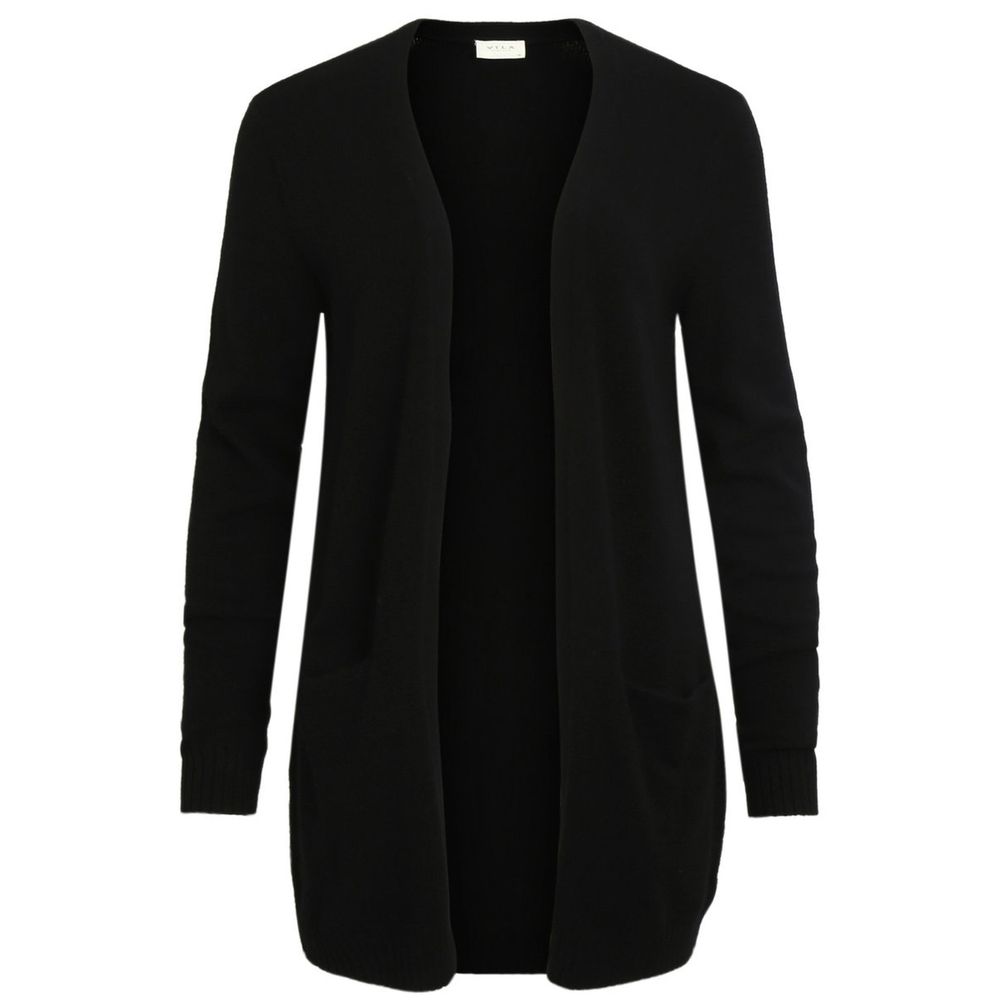 Vila Clothes Black Viscose Cardigan -   -  Vila Clothes.