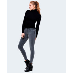 Only Black Viscose Turtleneck -   -  Only.