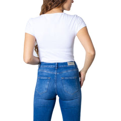 Only White Cotton T-Shirt -   -  Only.