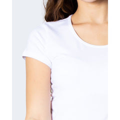 Only White Cotton T-Shirt -   -  Only.