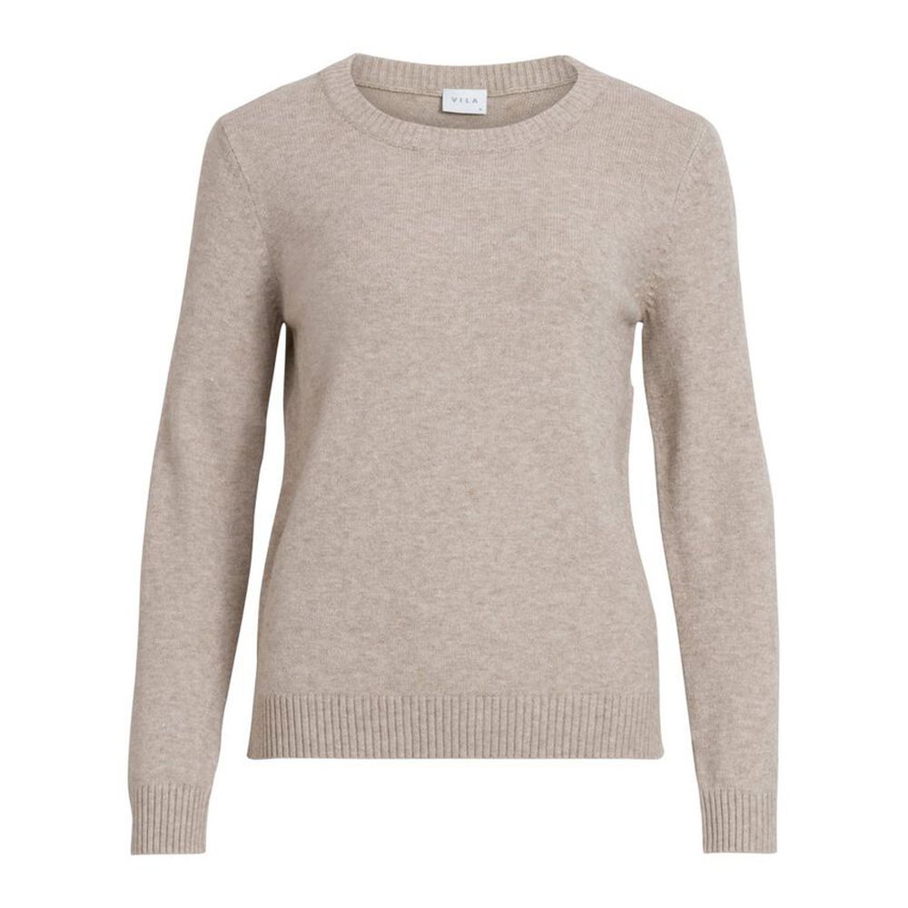 Vila Clothes Beige Viscose Sweater -   -  Vila Clothes.