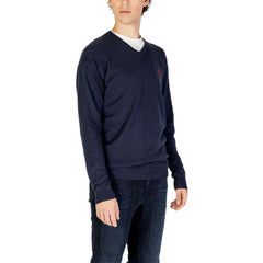 U.S. POLO ASSN. Blue Cotton Sweater -   -  U.S. POLO ASSN..