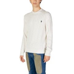U.S. POLO ASSN. White Cotton Sweater -   -  U.S. POLO ASSN..