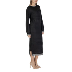 Vila Clothes Black Polyester Midi -   -  Vila Clothes.