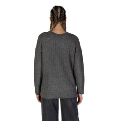 Vila Clothes Gray Marabou Sweater -   -  Vila Clothes.