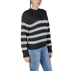 Only Black And White Recycled Polyester Sweater -   -  Only.