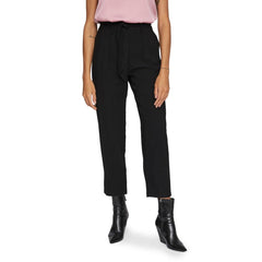 Vila Clothes Black Viscose Cropped Pant -   -  Vila Clothes.