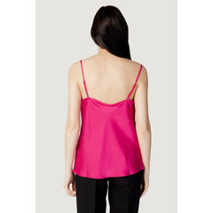Vila Clothes Pink Polyester Tank Top -   -  Vila Clothes.