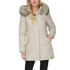 Only Beige Polyester Parka -   -  Only.