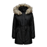 Only Black Polyester Parka -   -  Only.