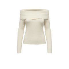 Only Cream Viscose Sweater -   -  Only.
