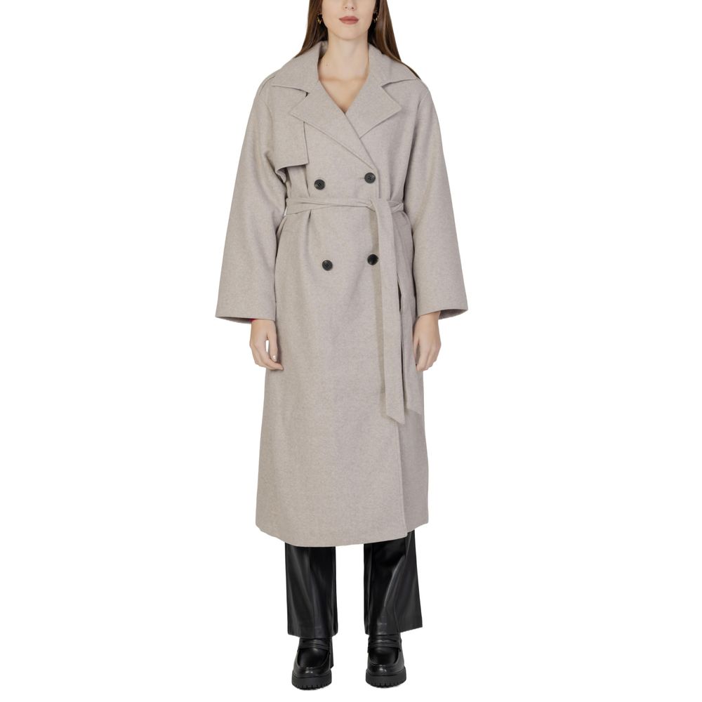 Only Beige Polyester Coat -   -  Only.