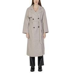 Only Beige Polyester Coat -   -  Only.