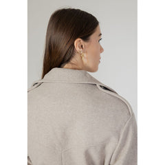 Only Beige Polyester Coat -   -  Only.