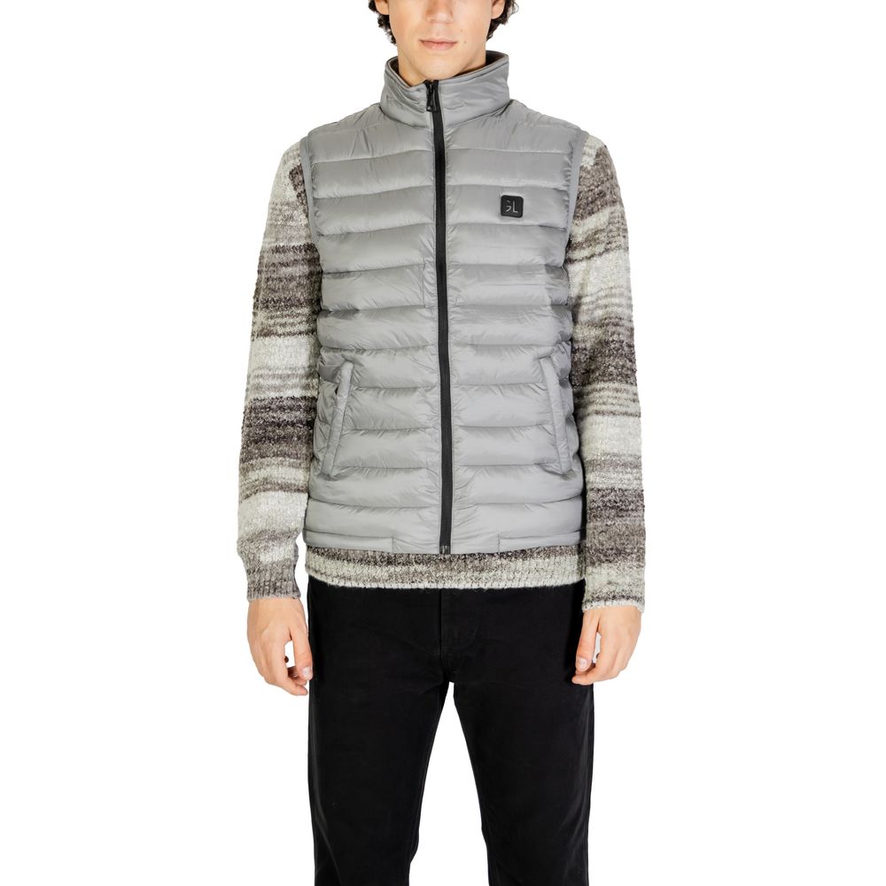 Gianni Lupo Gray Polyamide Sleveless Jacket -   -  Gianni Lupo.