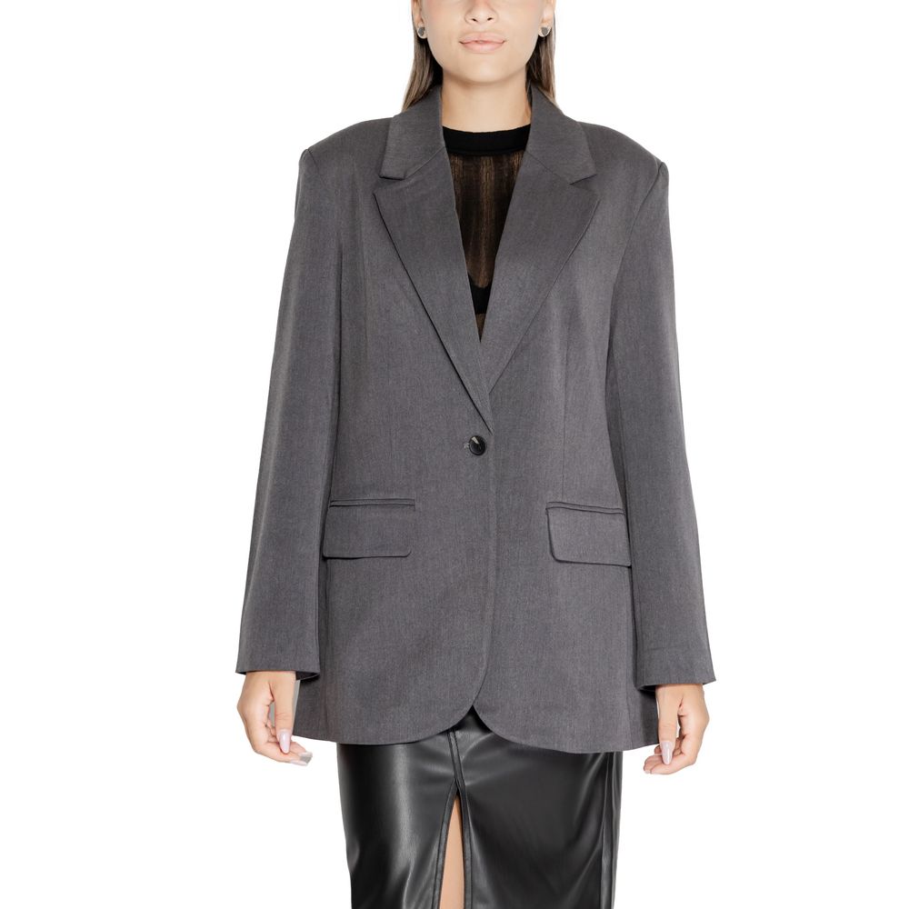 Only Gray Recycled Polyester Blazer -   -  Only.