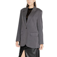 Only Gray Recycled Polyester Blazer -   -  Only.
