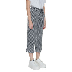 Only Black Viscose Cropped Pant -   -  Only.