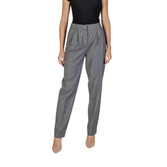 Vila Clothes Gray Polyester Pant -   -  Vila Clothes.