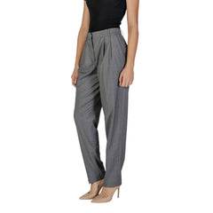 Vila Clothes Gray Polyester Pant -   -  Vila Clothes.